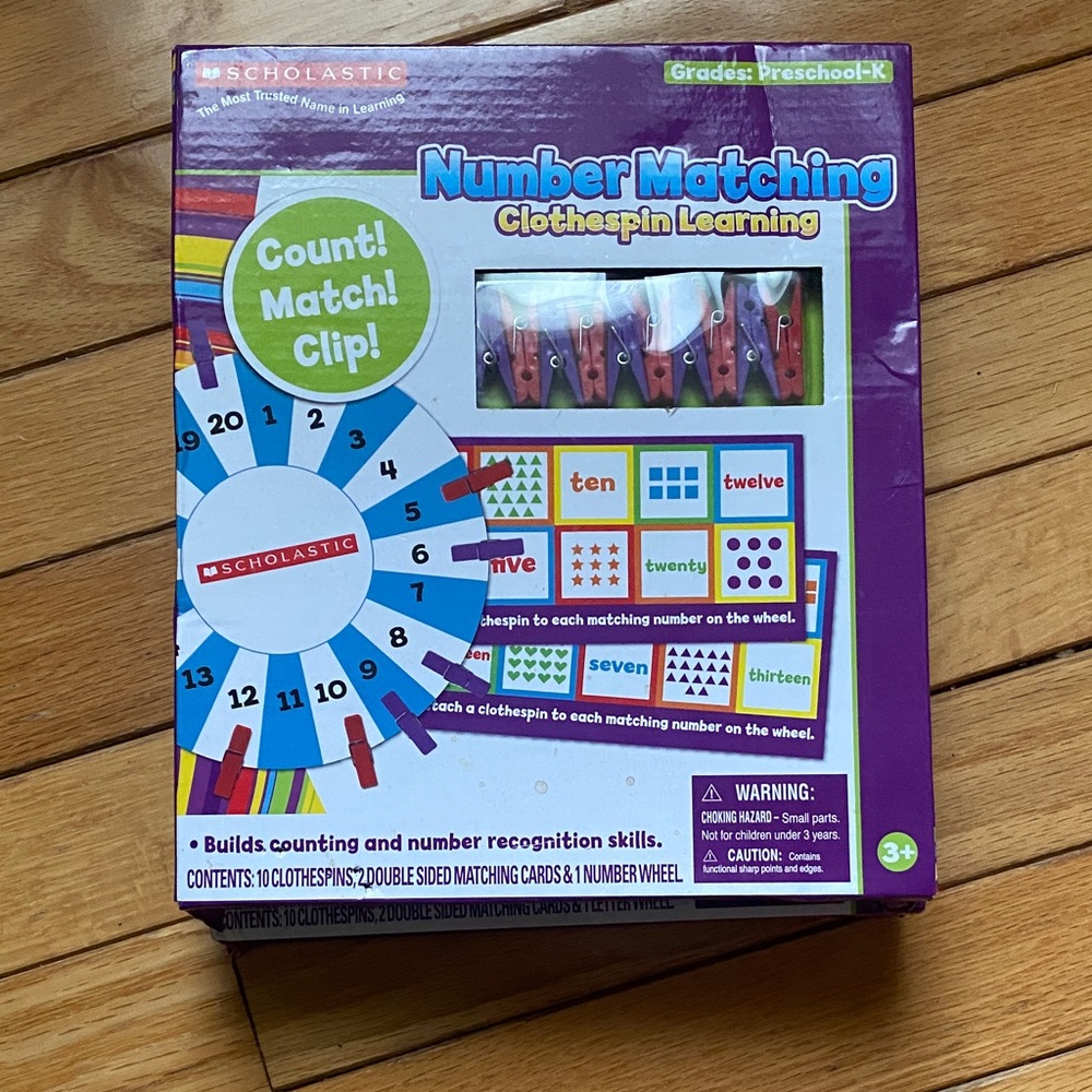 Scholastic Colorful Number Matching Set